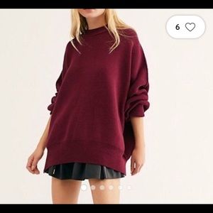 Free People Easy Street Tunic in Wine SZ M